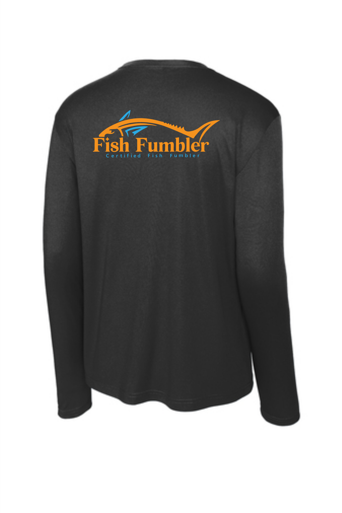 Black Long Sleeve Fish Fumbler Performance Shirt