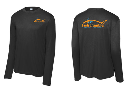 Black Long Sleeve Fish Fumbler Performance Shirt